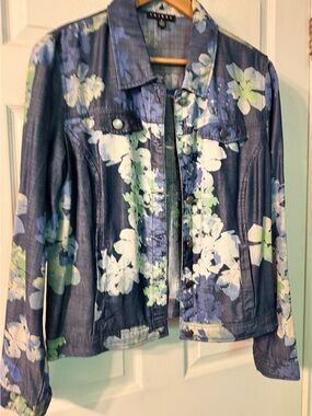 Tribal floral Jean jacket